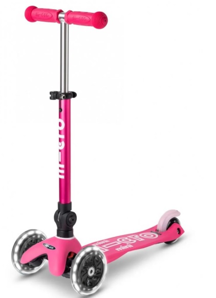 Trotineta pliabila Micro Mini Deluxe Foldable LED Pink