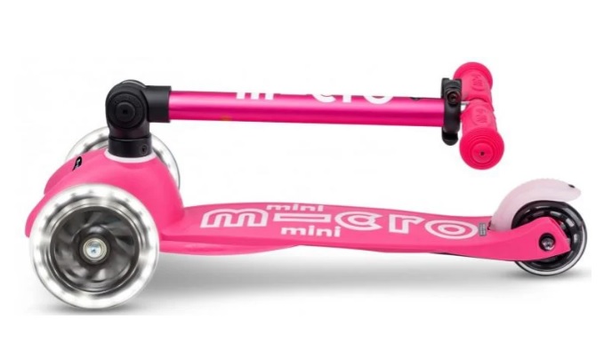 Trotineta pliabila Micro Mini Deluxe Foldable LED Pink
