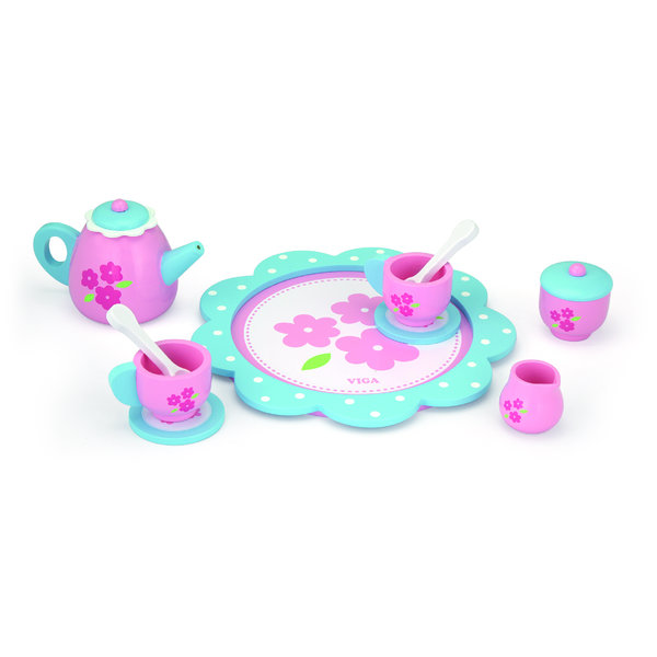 VIGA Wooden Tea Set