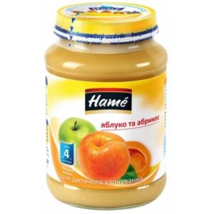 [:ru]Hame Пюре Яблоко с абрикосами 190gr. (4m+)[:ro]Hame Piure din mere cu caise 190gr. (4m+)[:]