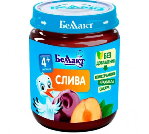 Беллакт Пюре из слив 100 гр. (4 м. +)