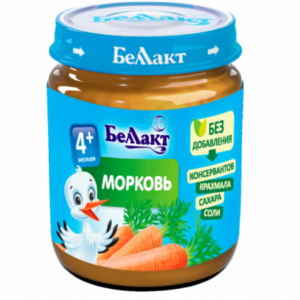 Беллакт Пюре из моркови 100 гр. (4 м. +)