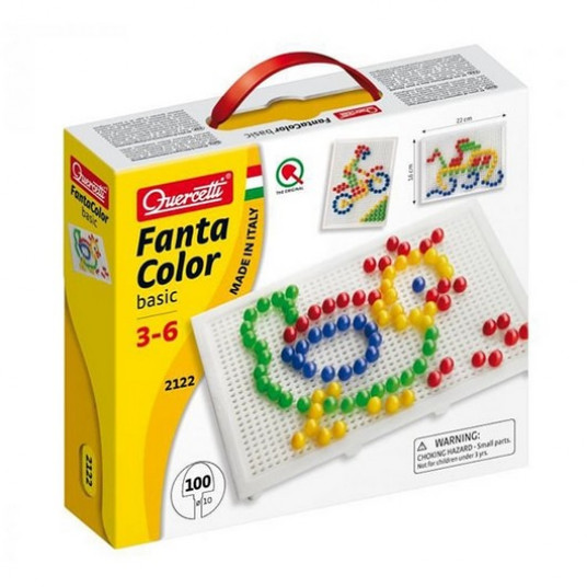[:ru]QUERCETTI Fantacolor 100 D10 Q2122 обучающая игра, от 3 до 6 лет, 100 деталей[:ro]Joc educativ QUERCETTI Fantacolor 100 D10 Q2122, 3 - 6 ani, 100 piese[:]