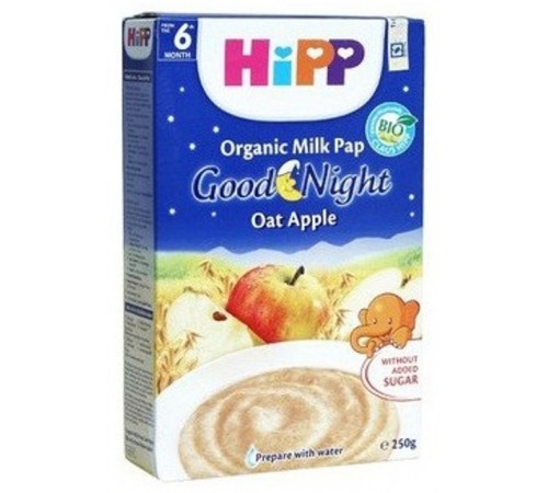 HiPP 3331 Terci cu lapte din orez cu mere "Noapte buna" (4m +) 250 gr.