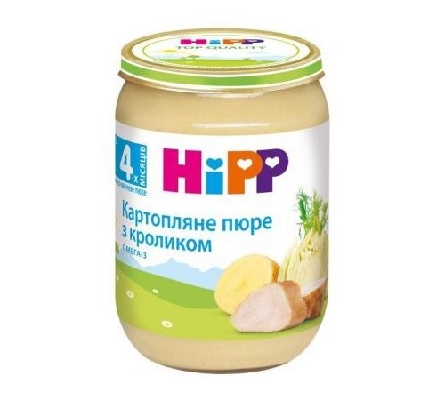 HiPP 6173 Piure de cartofi cu iepure 190gr. (4m+)
