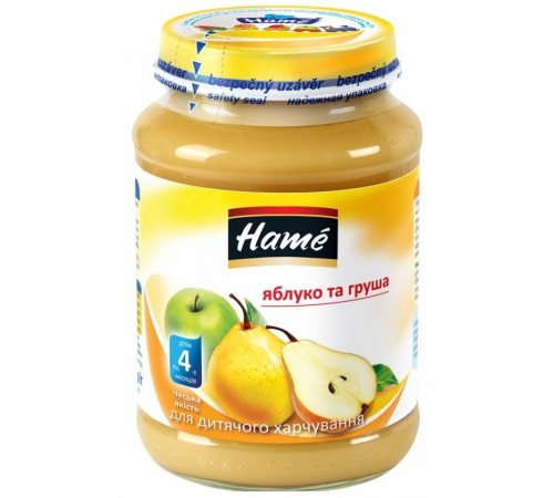 Hame Piure Mere si pere 190gr. (4m+)