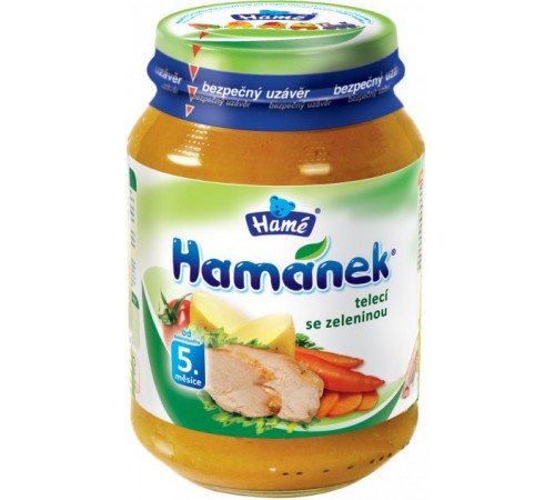 [:ru]Hame пюре "Hamanek" телятина с овощами 190 гр. (210420000)[:ro]Hame puré "Hamanek" carne de vită cu legume 190g (210420000)[:]