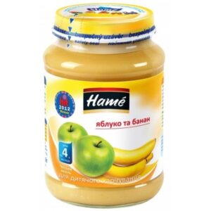 [:ru]Hame Пюре Яблоко с бананом 190gr. (4m+)[:ro]Hame Piure Mere cu banane 190gr. (4m+)[:]
