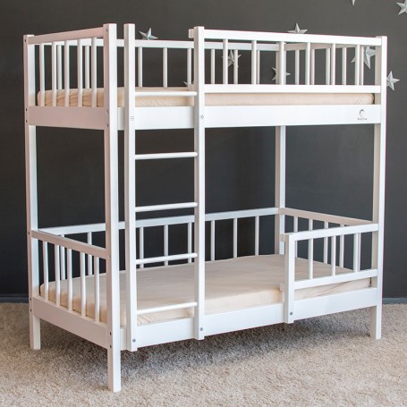 [:ru]Детская двухъярусная кровать BABYTIME TWINS, Цвет Белый[:ro]Pat Supraetajat pentru copii BABYTIME TWINS, Alb[:]