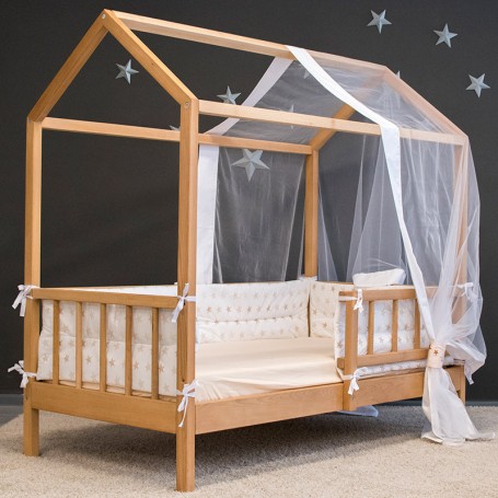 [:ru]Детская кровать домик BABYTIME, Цвет Натуральный [:ro]Pat căsuță pentru copii BABYTIME, Natural [:]