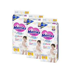 [:ru]Набор 3 х Подгузники Merries размер XL (12-20 кг), 44 шт. [:ro]Set 3 x Scutece Merries marimea XL (12-20 kg), 44 buc. [:]