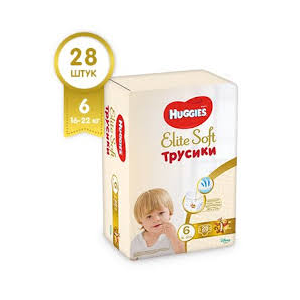Трусики Huggies Elite Soft Mega 6 (16-22 кг), 28 шт.