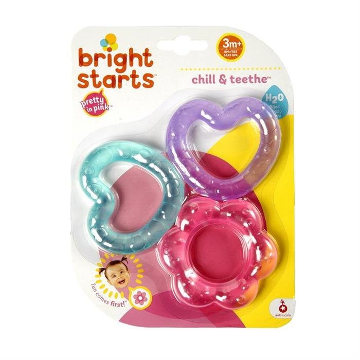 Set jucarii pentru dentitie Bright Starts Chill & Teethe Pink (8673) - imagine 2