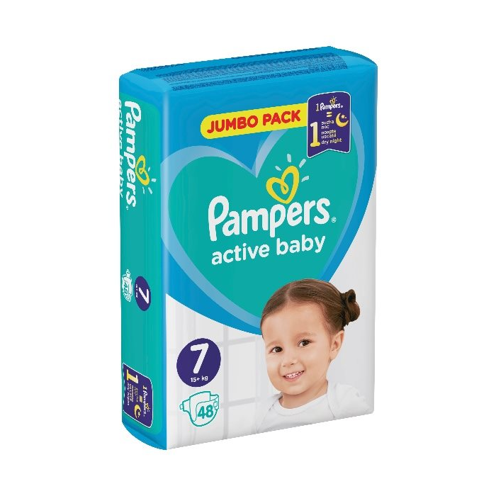 [:ru]Подгузники Pampers Active Baby 7 Extra Large (15+ кг), 48 шт. [:ro]Scutece Pampers Active Baby 7 Extra Large (15+ kg), 48 buc. [:]
