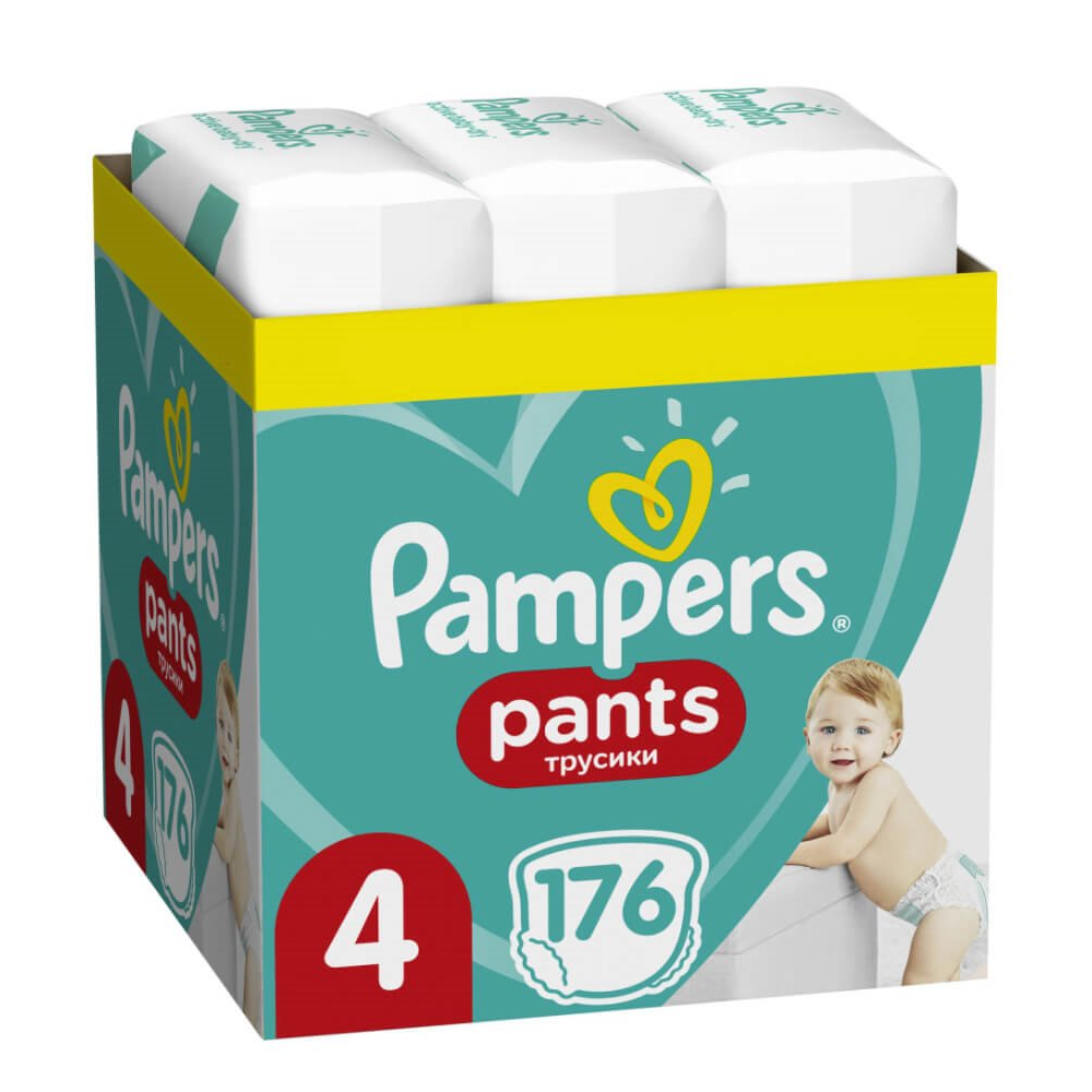 [:ru]Трусики Pampers Pants Unisex 4 XXL Box (9-14 кг), 176 шт. [:ro]Chilotei Pampers Pants Unisex 4 XXL Box (9-15 kg), 176 buc. [:]