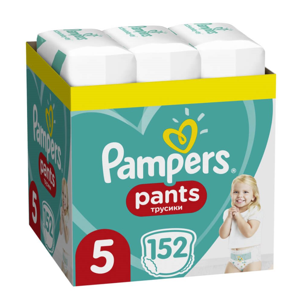 [:ru]Трусики Pampers Pants Unisex 5 XXL Box (12-18 кг), 152 шт. [:ro]Chilotei Pampers Pants Unisex 5 XXL Box (11-18 kg), 152 buc. [:]