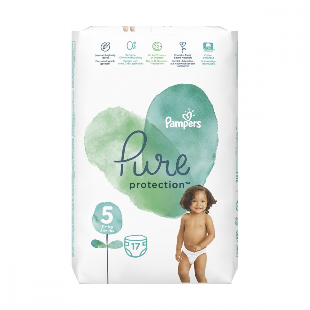 [:ru]Подгузники Pampers Pure Protection 5 (11+ кг), 17 шт. [:ro]Scutece Pampers Premium Care 1 (2-5 kg), 52 buc. [:]