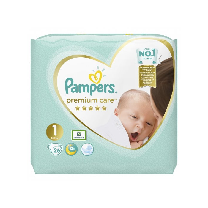 [:ru]Подгузники Pampers Premium Care 1 (2-5 кг), 52 шт. [:ro]Scutece Pampers Premium Care 1 (2-5 kg), 52 buc. [:]