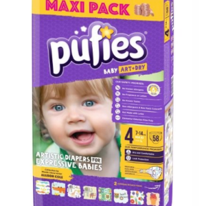 [:ru]Подгузники Pufies Baby Art&Dry 4 (7-14 кг), 58 шт. [:ro]Scutece Pufies Baby Art&Dry 4 (7-14 kg), 58 buc. [:]