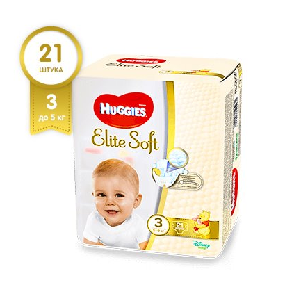 [:ru]Подгузники Huggies Elite Soft 3 (5-9 кг), 21 шт. [:ro]Scutece Huggies Elite Soft 3 (5-9 kg), 21 buc. [:]