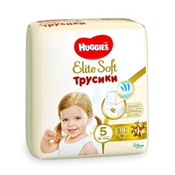 Трусики Huggies Elite Soft 5 (12-17 кг), 19 шт.