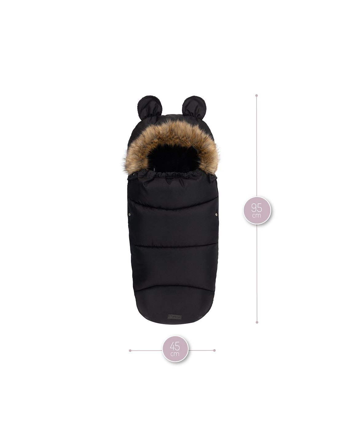 Husa carucior MoMi Footmuf Black - imagine 4