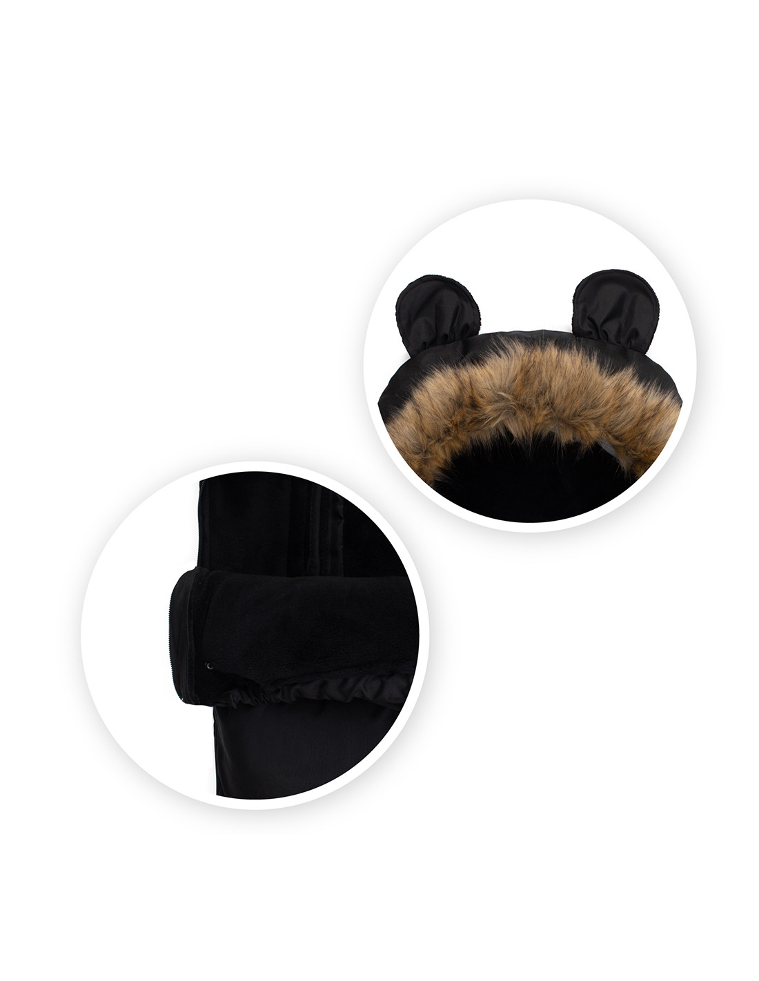 Husa carucior MoMi Footmuf Black - imagine 7