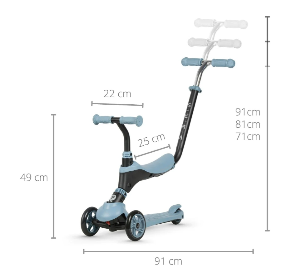 Trotinetă Qplay Sema Blue (00-00652727) - imagine 4