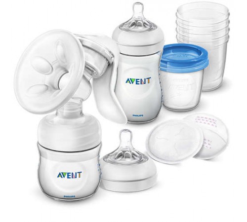 [:ru]Avent Ручной молокоотсос и набор для хранения[:ro]Avent Pompă manuală pentru sân cu accesorii[:]