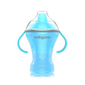 Halbă cu un canal solid 260 ml albastru. NATURAL NURSING - imagine 4
