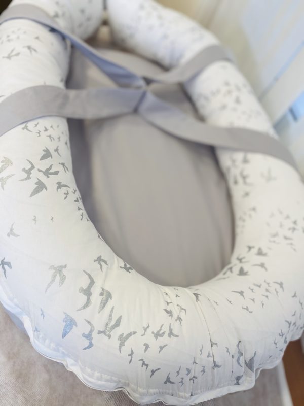 Гнездышко для малыша Babynest, с серыми птицами SB — изображение 2