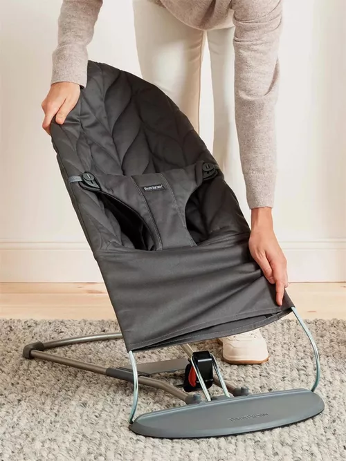 Balansoar BabyBjorn Bliss Anthracite, Bumbac - imagine 4