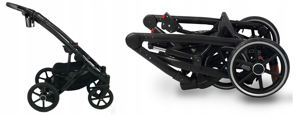 Cărucior 2 in 1 Bexa Line – L13 Black - imagine 4