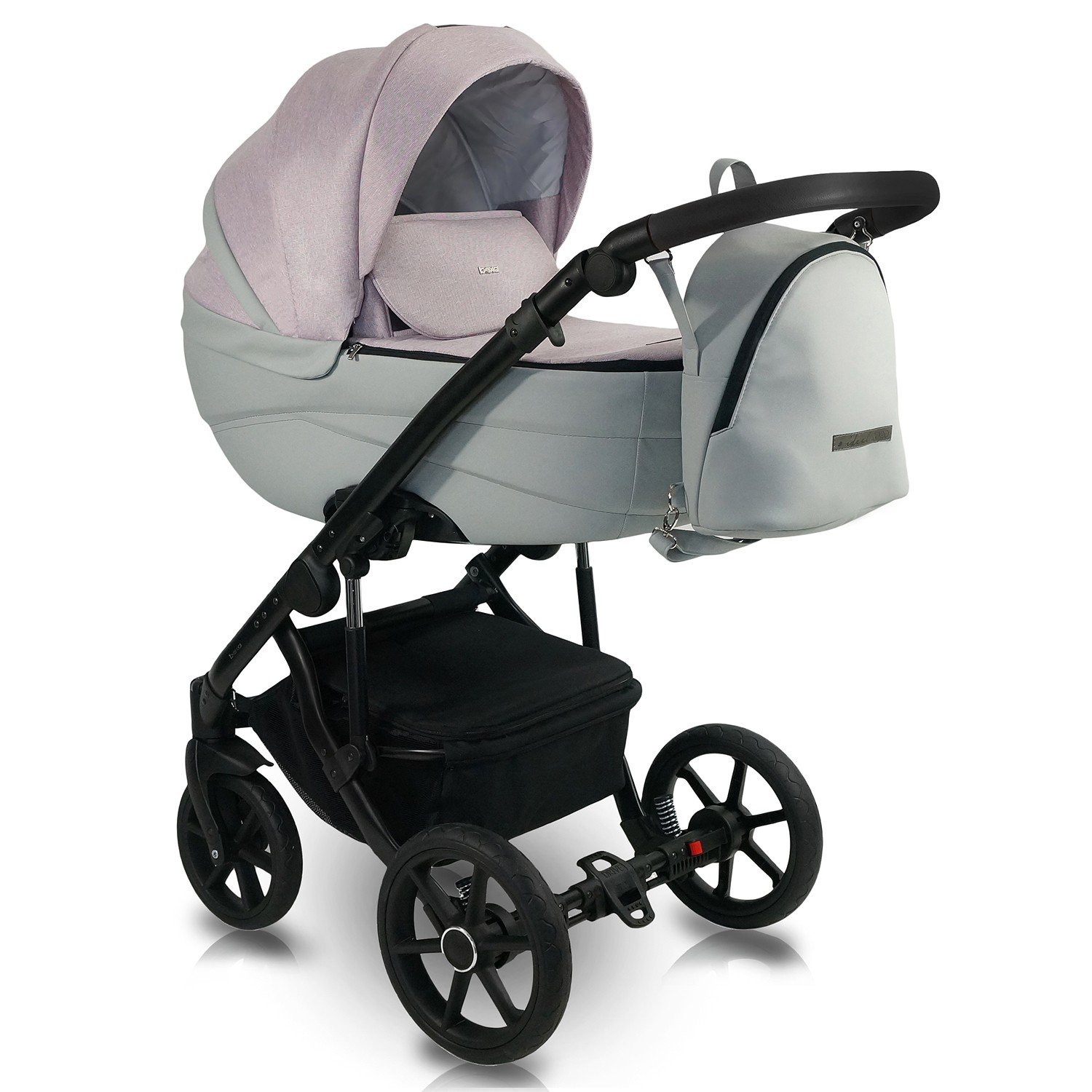 Cărucior 3 in 1 Bexa IDEAL 2.0 – ID06 Gray/Mulbery - imagine 2