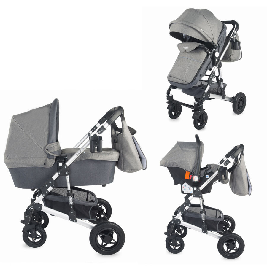 [:ru]Коляска 3 in 1 Coccolle Giada Серый[:ro]Carucior modular 3 in 1 Coccolle Giada Gri[:]