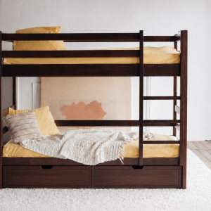 [:ru]Двухъярусная кровать Duos Little Коричневый 190×80см[:ro]Pat suprapus Duos Little Cafeniu190x80cm[:]