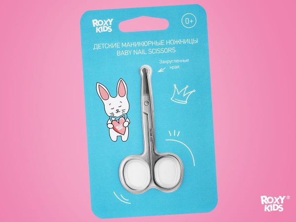 Foarfece de manichiura integral metalice pentru nou-nascuti Roxy Kids, (RPS-005)