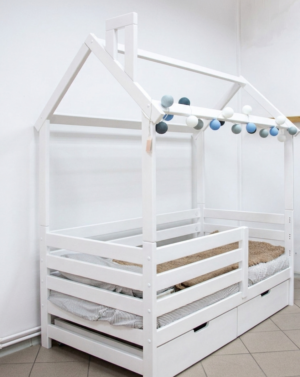 Кровать домик Мини Белый 160×80см - изображение 3