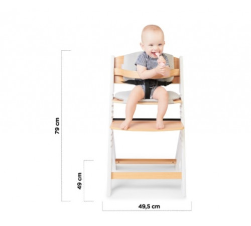 KinderKraft Стульчик для кормления Enock белый/дерево — изображение 11