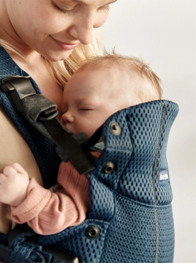 Marsupiu anatomic BabyBjorn Harmony Navy Blue, 3D Mesh (088008E1) - imagine 4