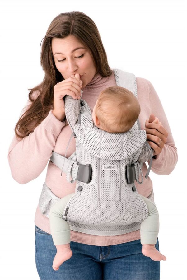 Анатомический рюкзак-кенгуру BabyBjorn One Air Greige, 3D Mesh - изображение 3