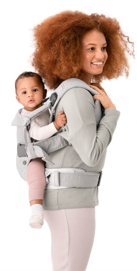 Анатомический рюкзак-кенгуру BabyBjorn One Air Greige, 3D Mesh - изображение 4
