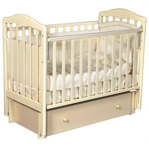 Pătuţ Oliver Elsa Premium (1036) cu sertar, Bej