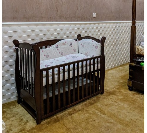 Patuț pentru copii "Верес ЛД16" fără sertar, Nuc - imagine 9