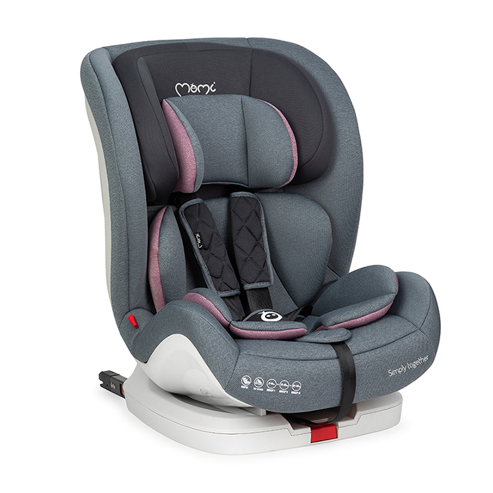 Scaun auto 9-36 kg MoMi SAFETYLUX Gray – Pink - imagine 1
