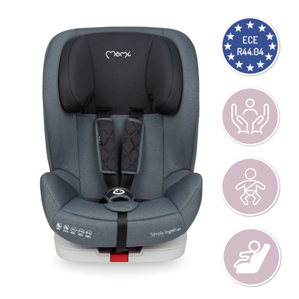 Scaun auto 9-36 kg MoMi SAFETYLUX Gray – Pink - imagine 2