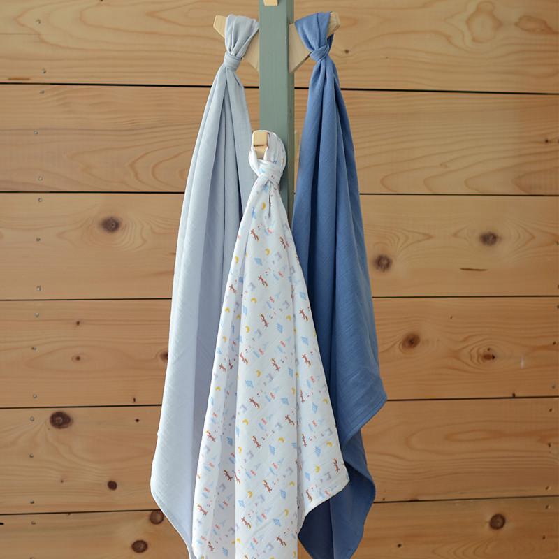[:ru]Набор из 3 пеленок Beaba Organic Cotton Muslin 70×70 см. Paris Blue B920342[:ro]Set 3 Museline Beaba bumbac organic 70×70 cm Paris Blue B920342[:] - imagine 7