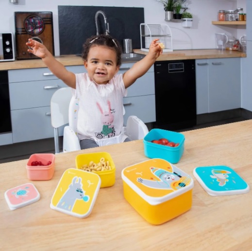 Set cutii depozitare alimente Badabulle, 4 buc. (B005800) - imagine 4