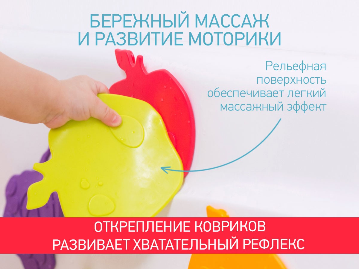 Набор противоскользящих мини-ковриков Roxy Kids "Fresh Mix", 10 шт. (RBM-10-FM) — изображение 4