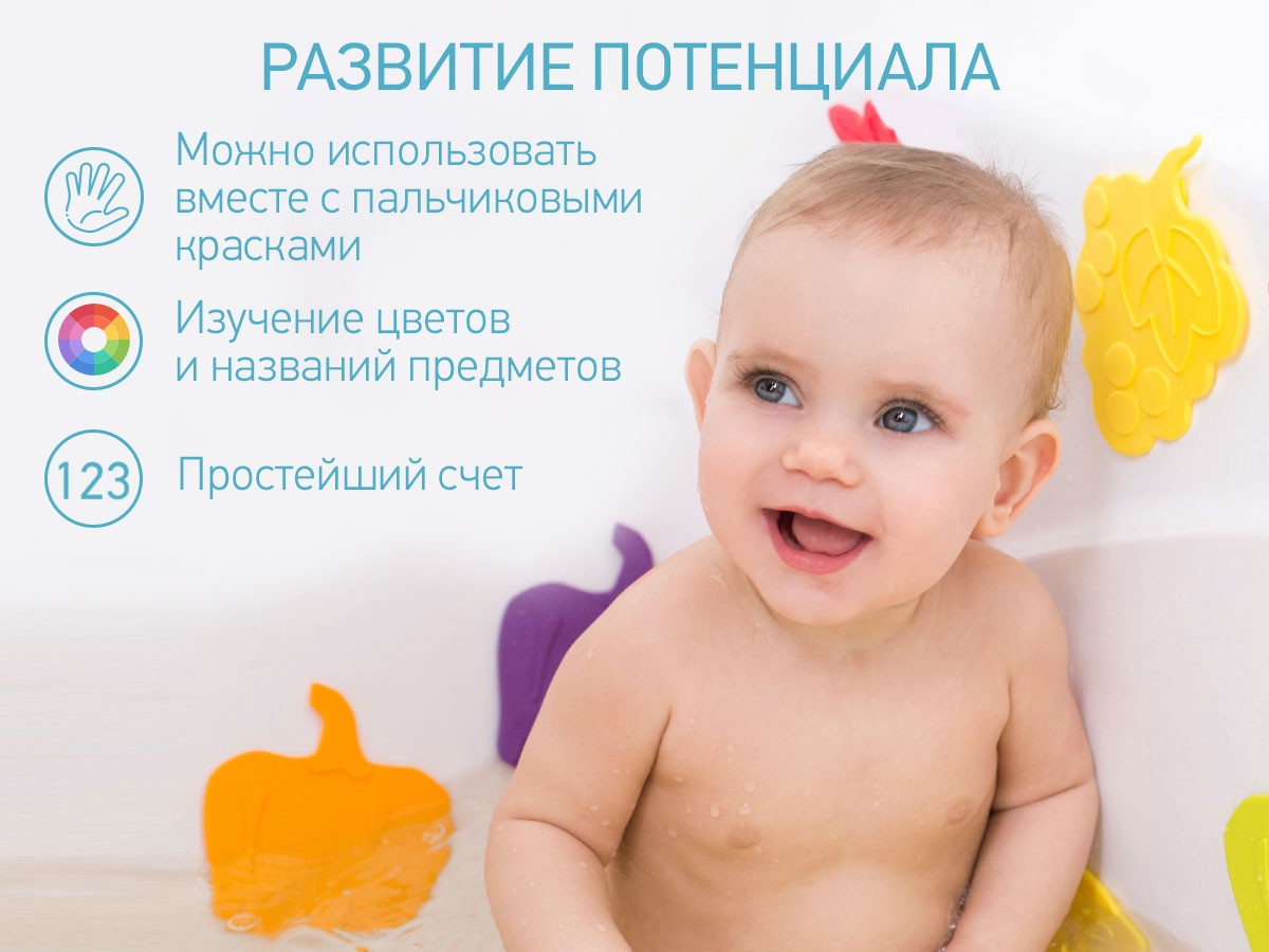 Набор противоскользящих мини-ковриков Roxy Kids "Fresh Mix", 10 шт. (RBM-10-FM) — изображение 6
